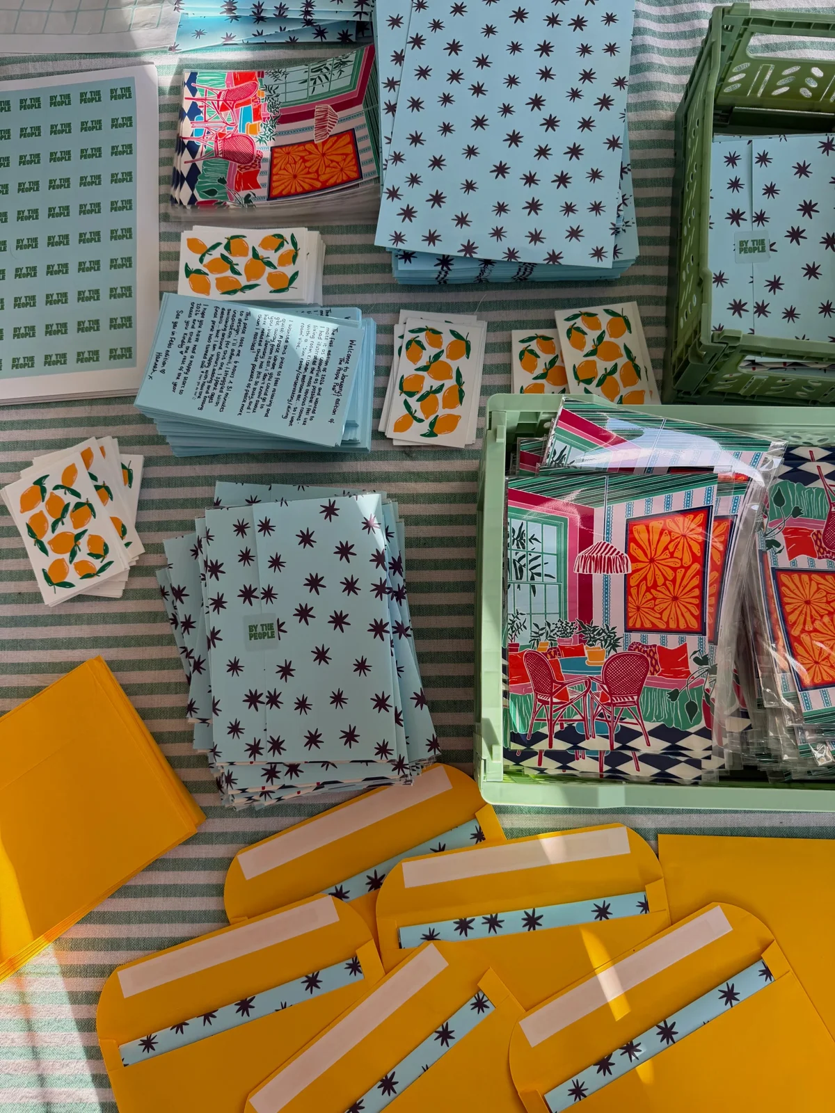 Colourful art prints, letters, lemon illustrations and patterned packaging from The People Post