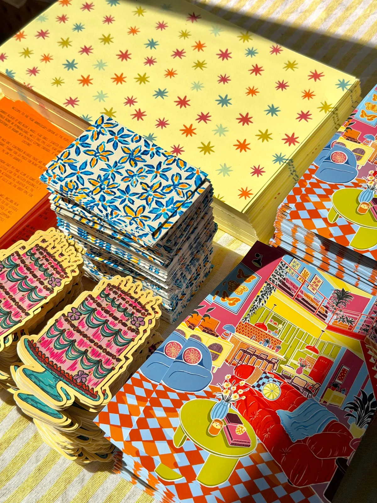 The People Post: August loft prints, floral mini prints, cake stickers, and patterned packaging