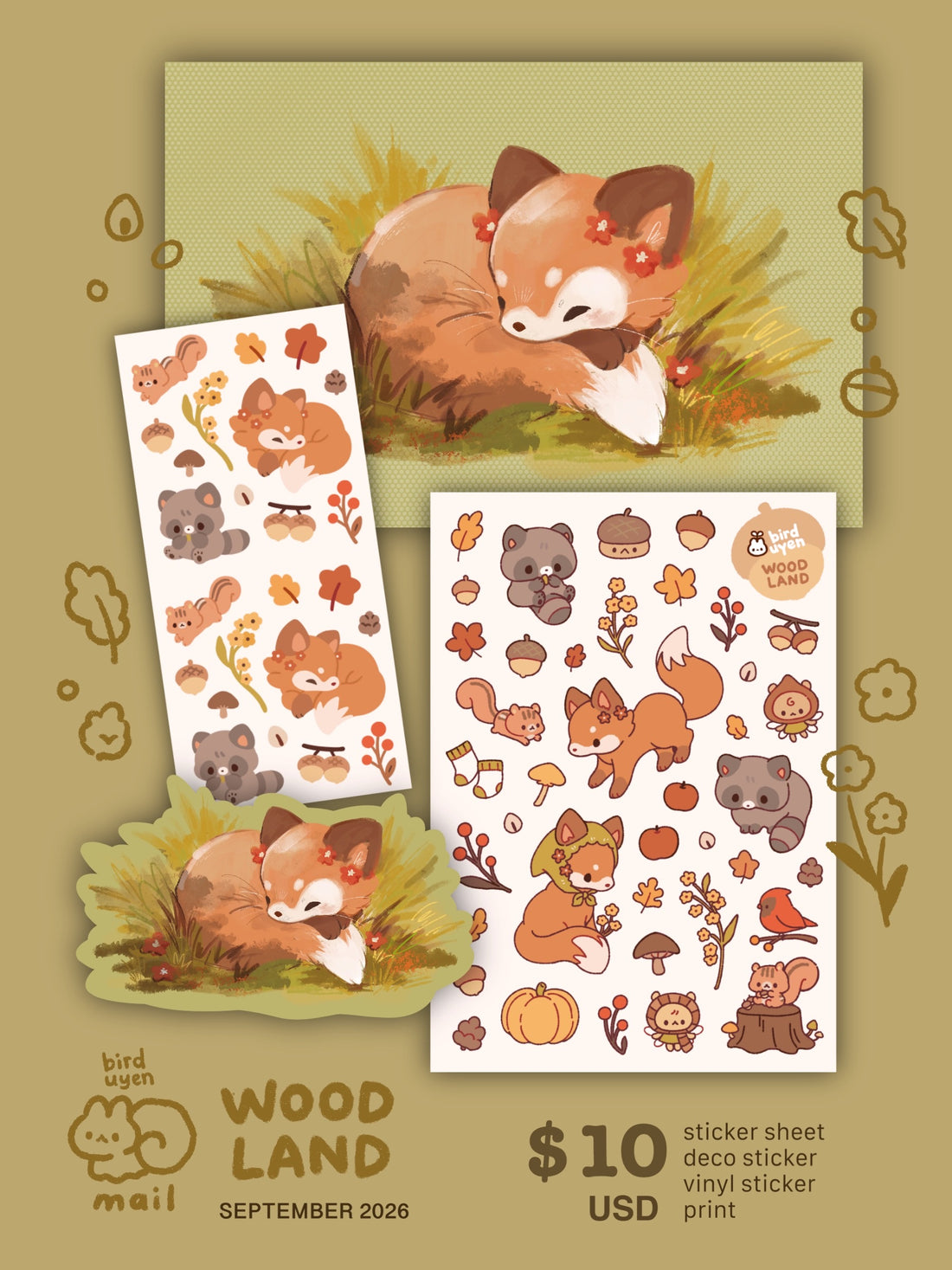 BIRDUYEN Snail Mail Club — Woodland collection preview