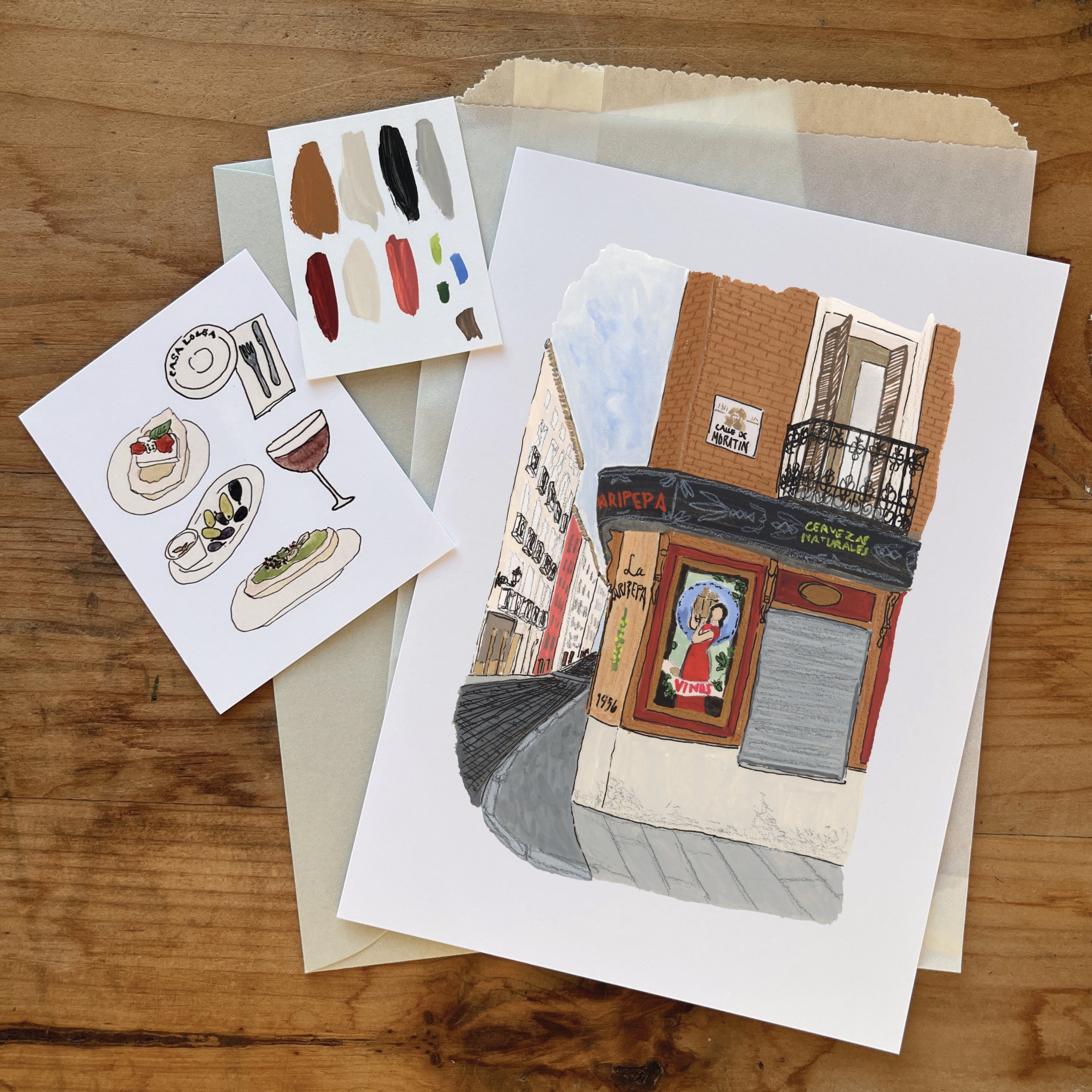 Buildings Around The World Mail Club — artwork and mailed paper goods