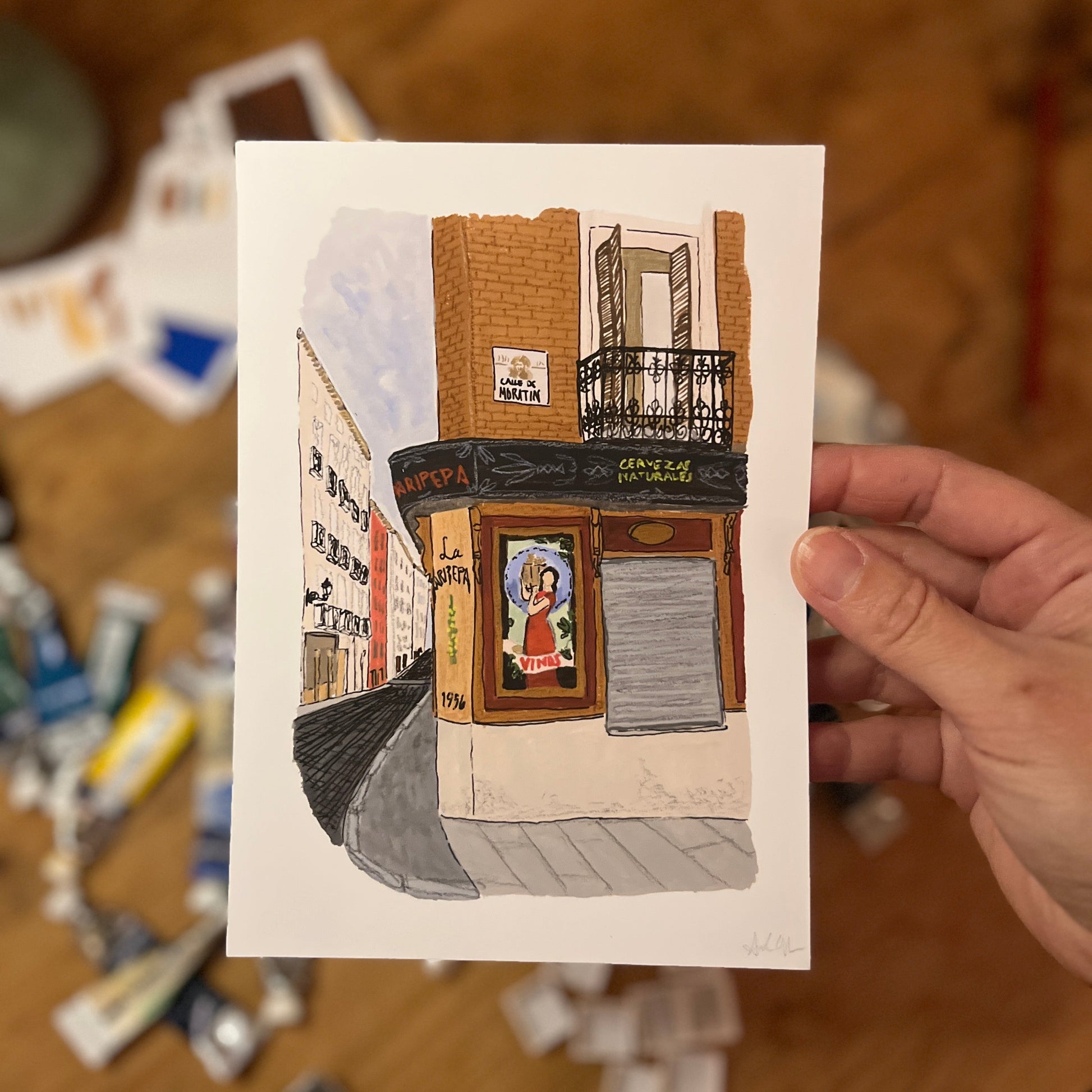 Buildings Around The World Mail Club — print detail from the same edition as the main image