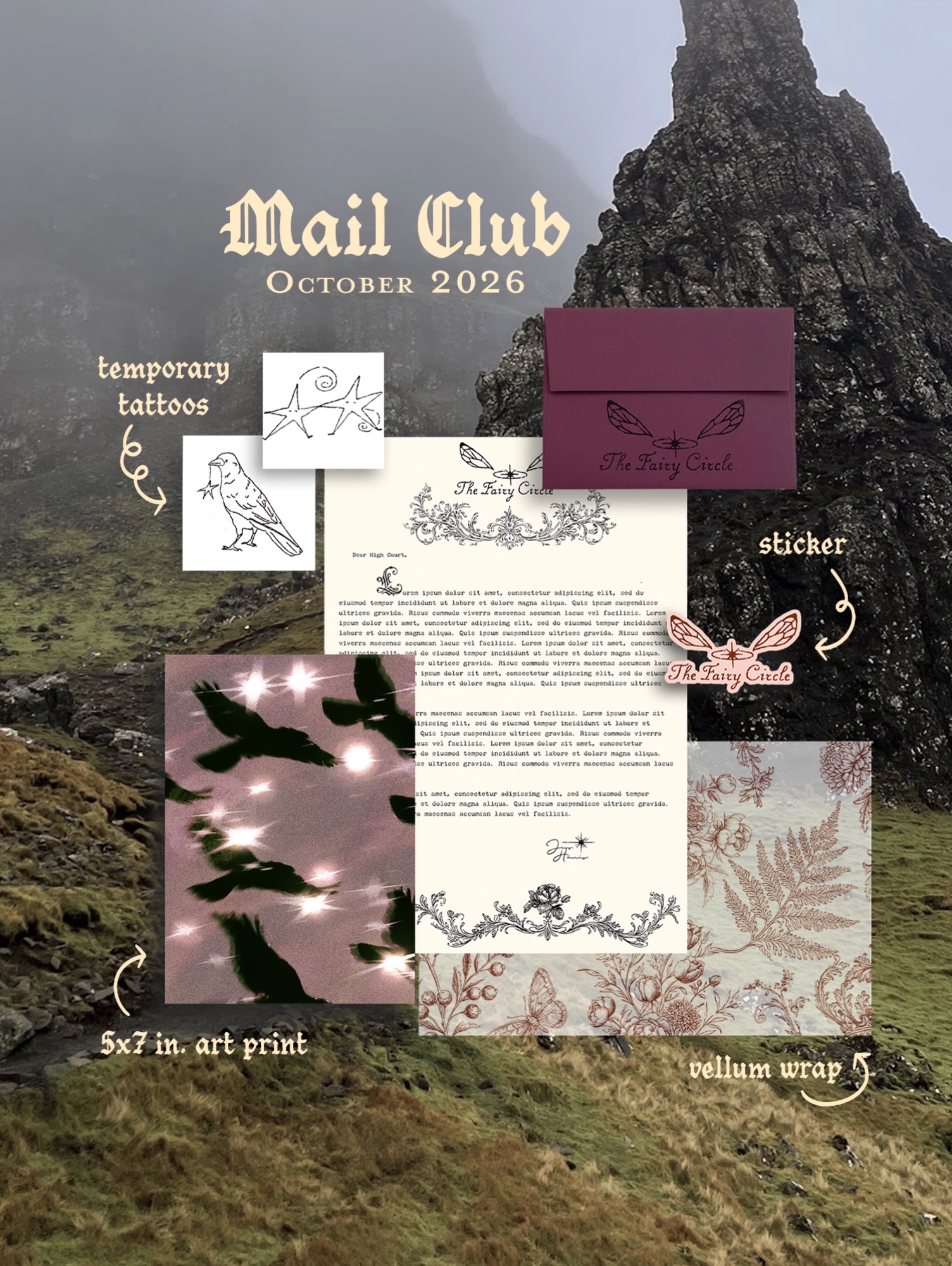 Fairy Circle Print Club — October 2026 mail-club collection