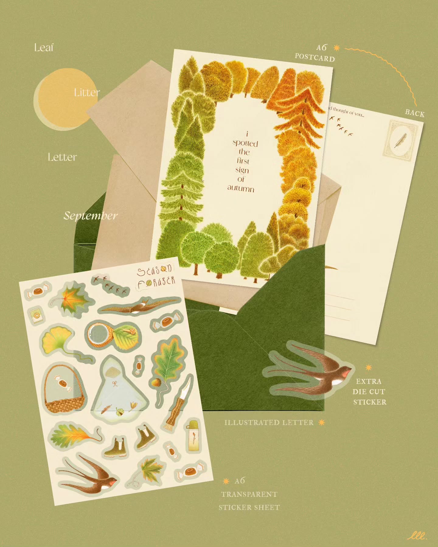 Leaf Litter Letter — mail club edition artwork and paper goods