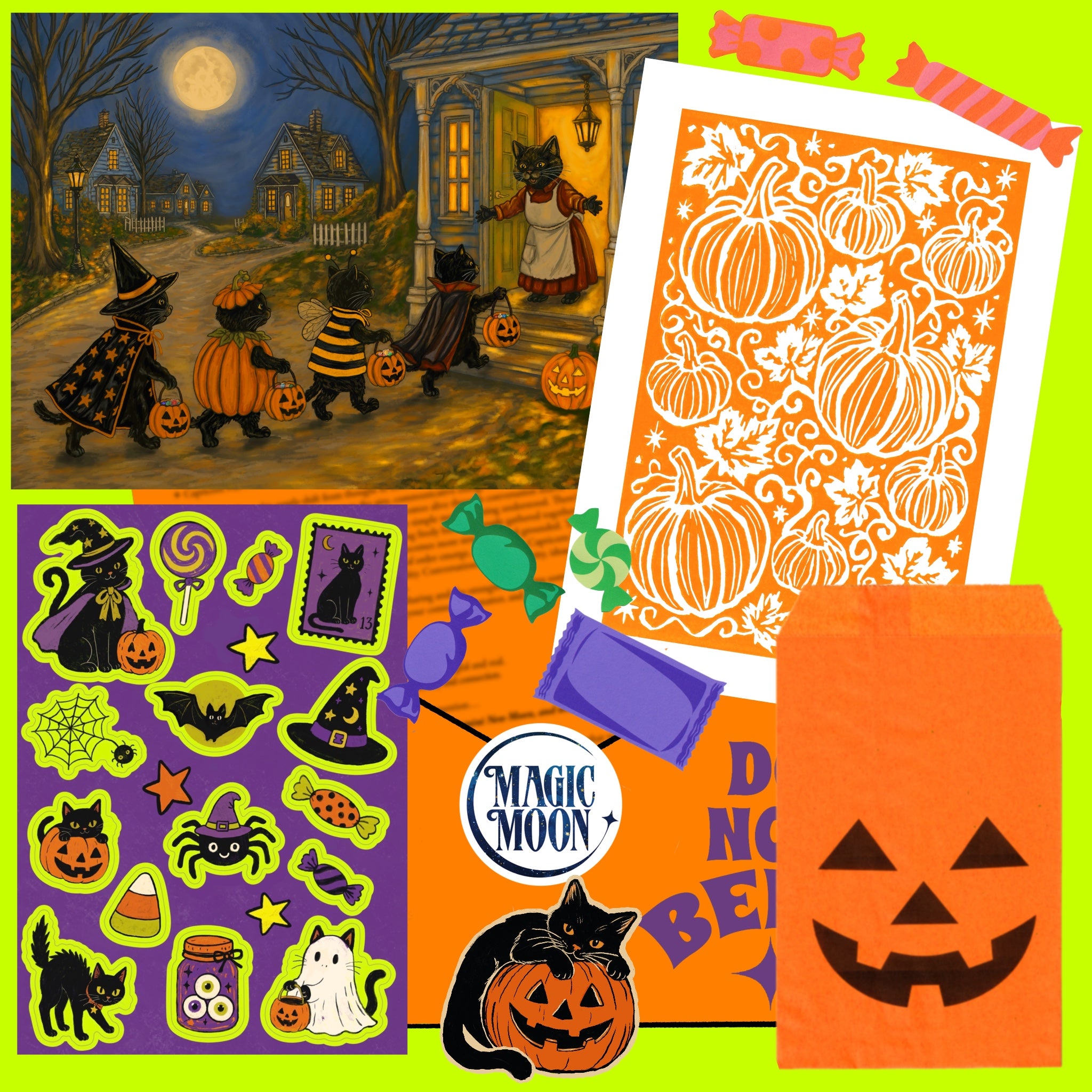 Magic Moon Mail — mail club edition artwork and paper goods