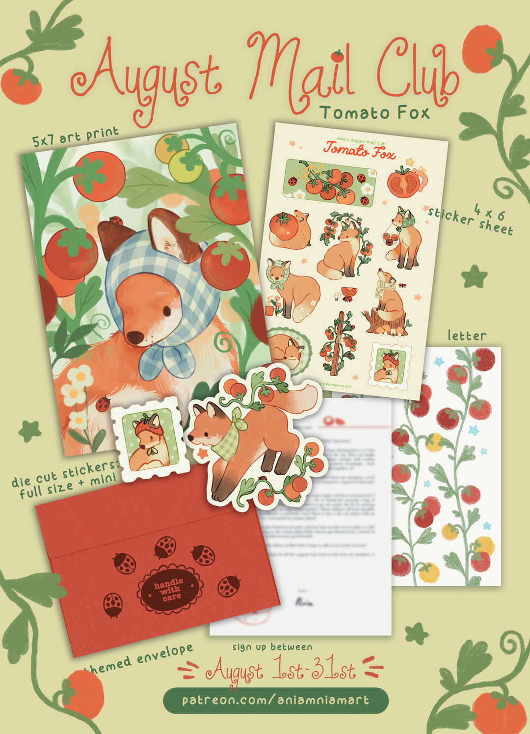 Mail Goose — August — Tomato Fox mail-club collection