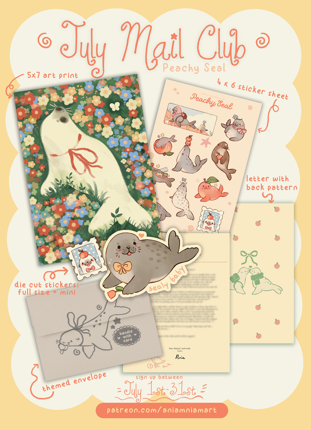 Mail Goose — July Peachy Seal full collection preview