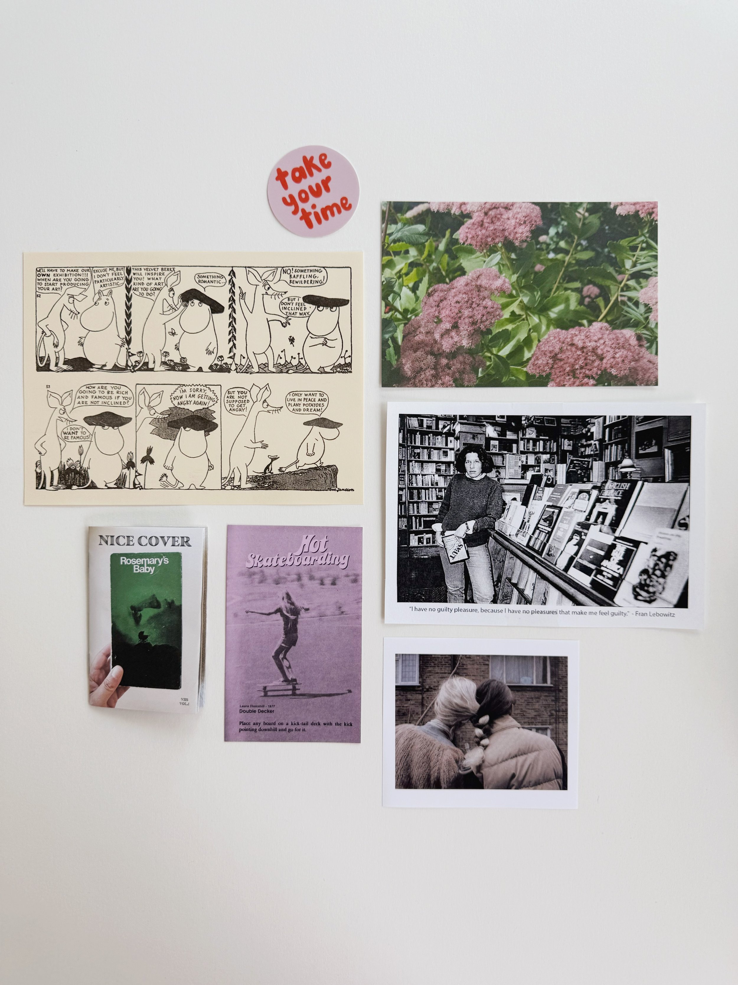 Morning Light Mail Club — A past mail assortment of floral photographs, drawings and printed texts