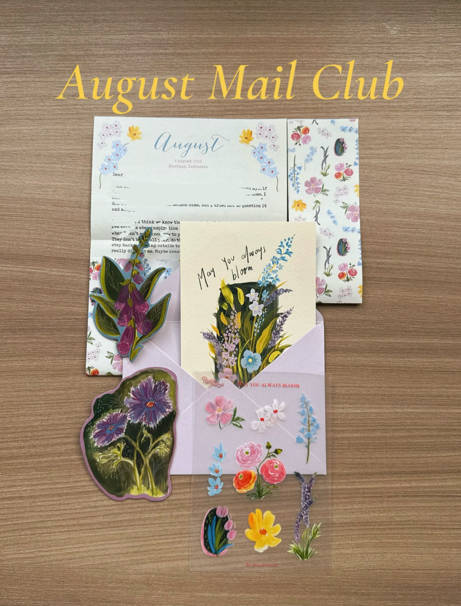 Rookie Journal Mail Club — August mail-club collection