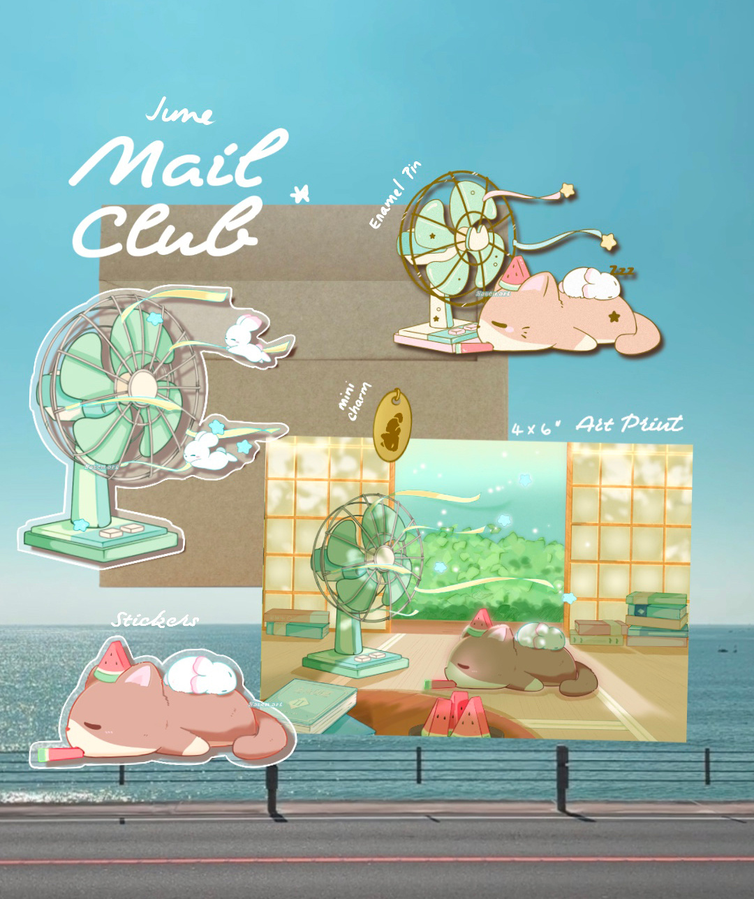 Saven Club — June–July 2026 Lazy Afternoon — official preview of artwork across tiers