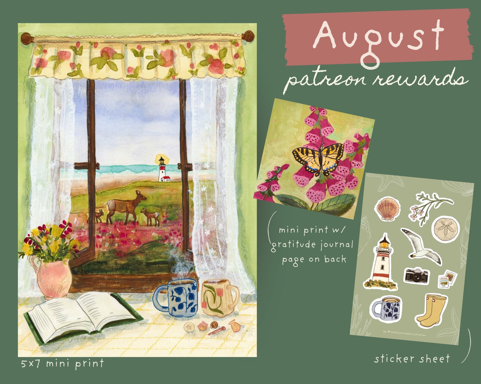 Randi Lynn Reed Snail Mail Club — August 2026 bundle design preview