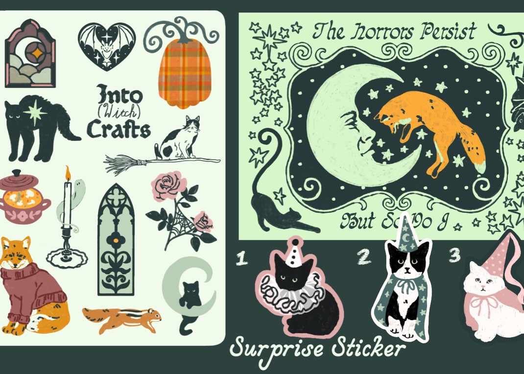 Stamp Club — October — The Horrors Persist mail-club collection