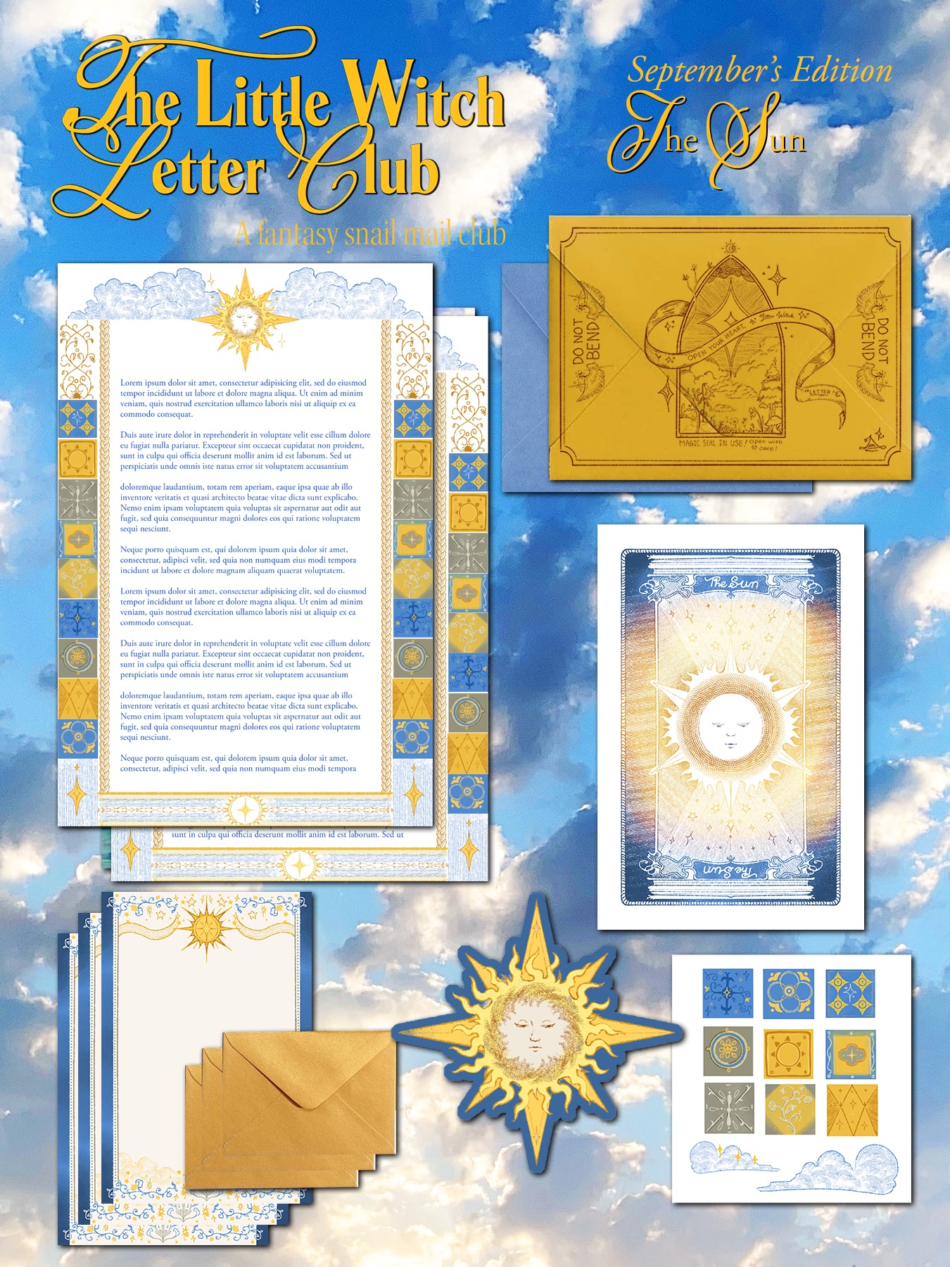 The Little Witch Letter Club — official September The Sun edition preview with illustrated letter, print and paper extras