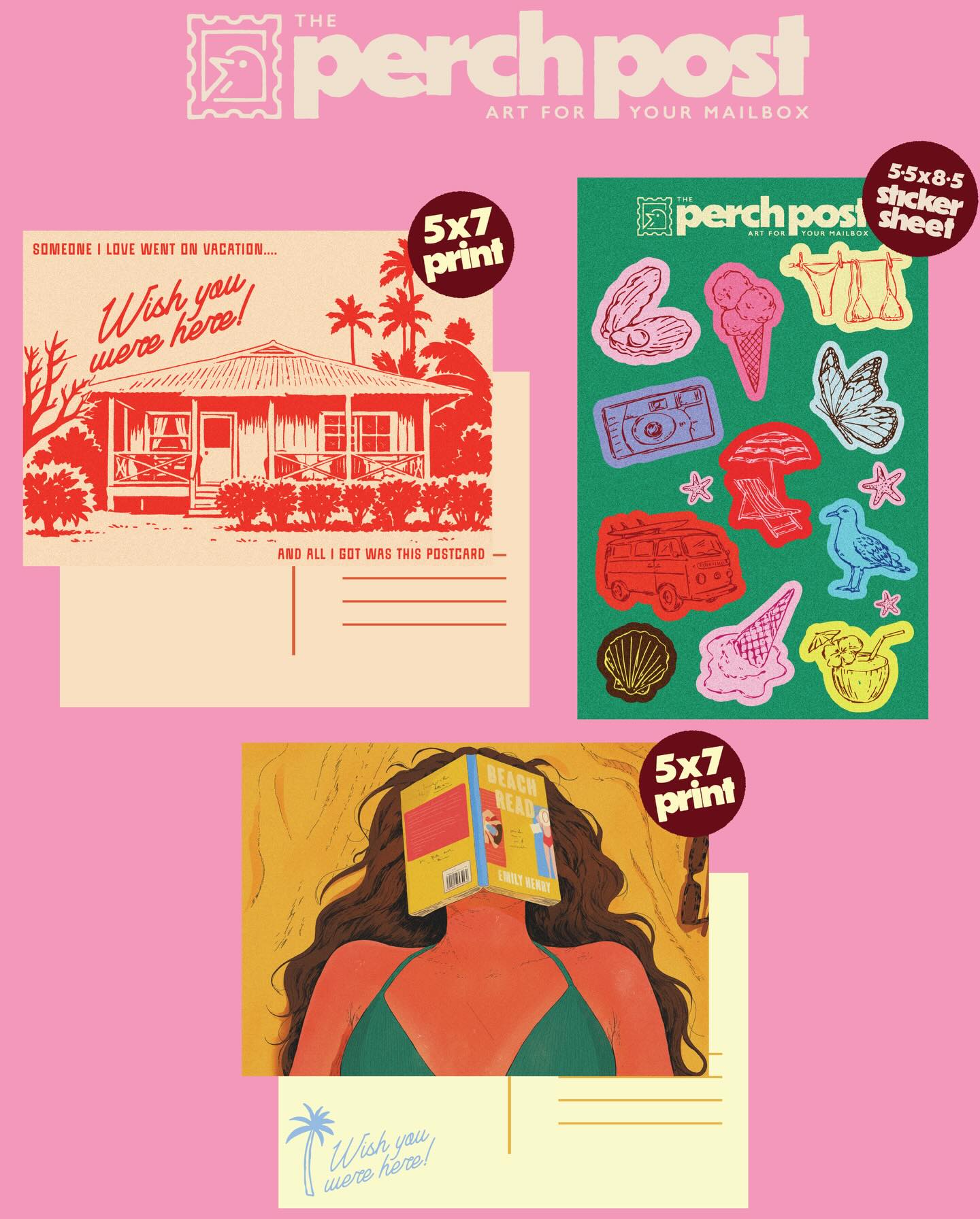 The Perch Post — mail club edition artwork and paper goods