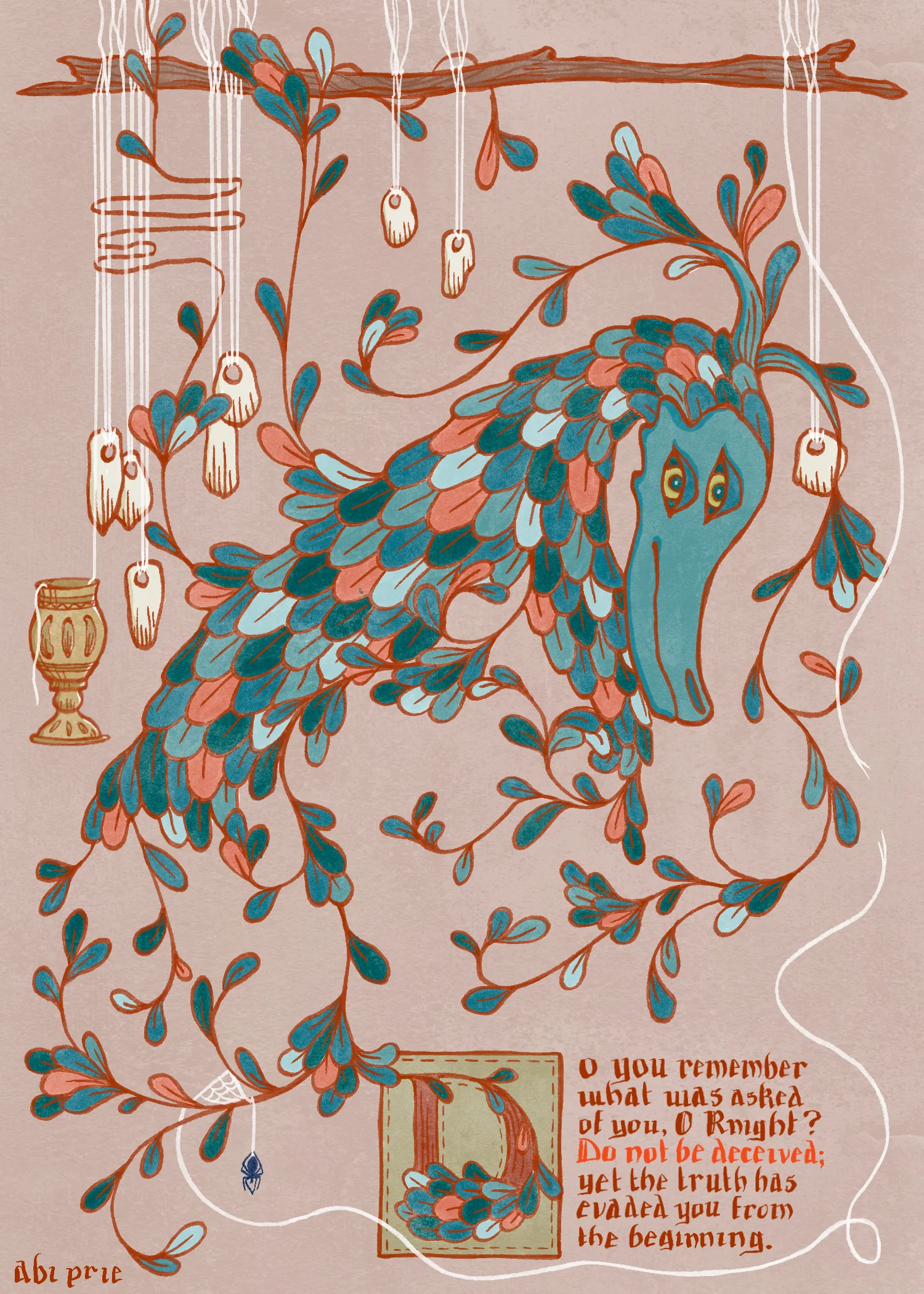 The Quest Print Club — X. The Beast of Foresight — illustrated print from The Quest
