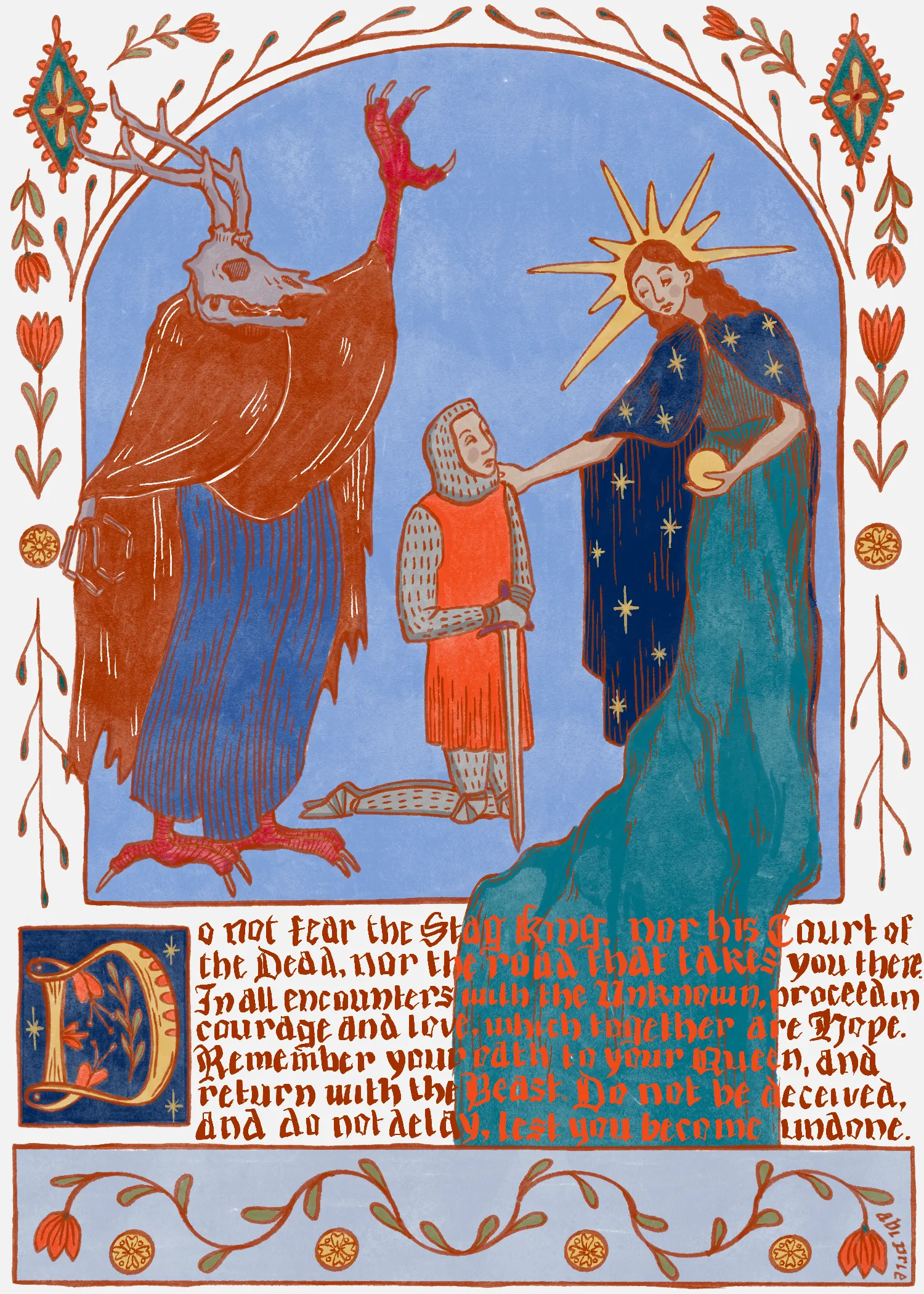 The Quest Print Club — I. The Knight-Alive — illustrated print from The Quest