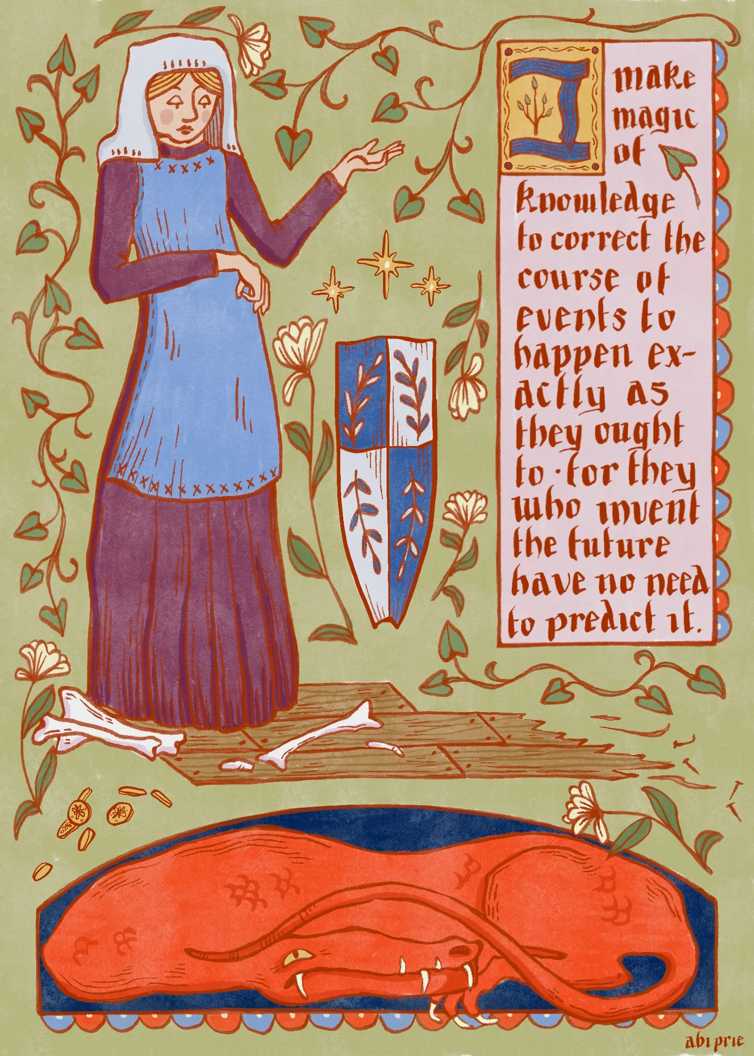 The Quest Print Club — VI. The Summerfold Witch — illustrated print from The Quest