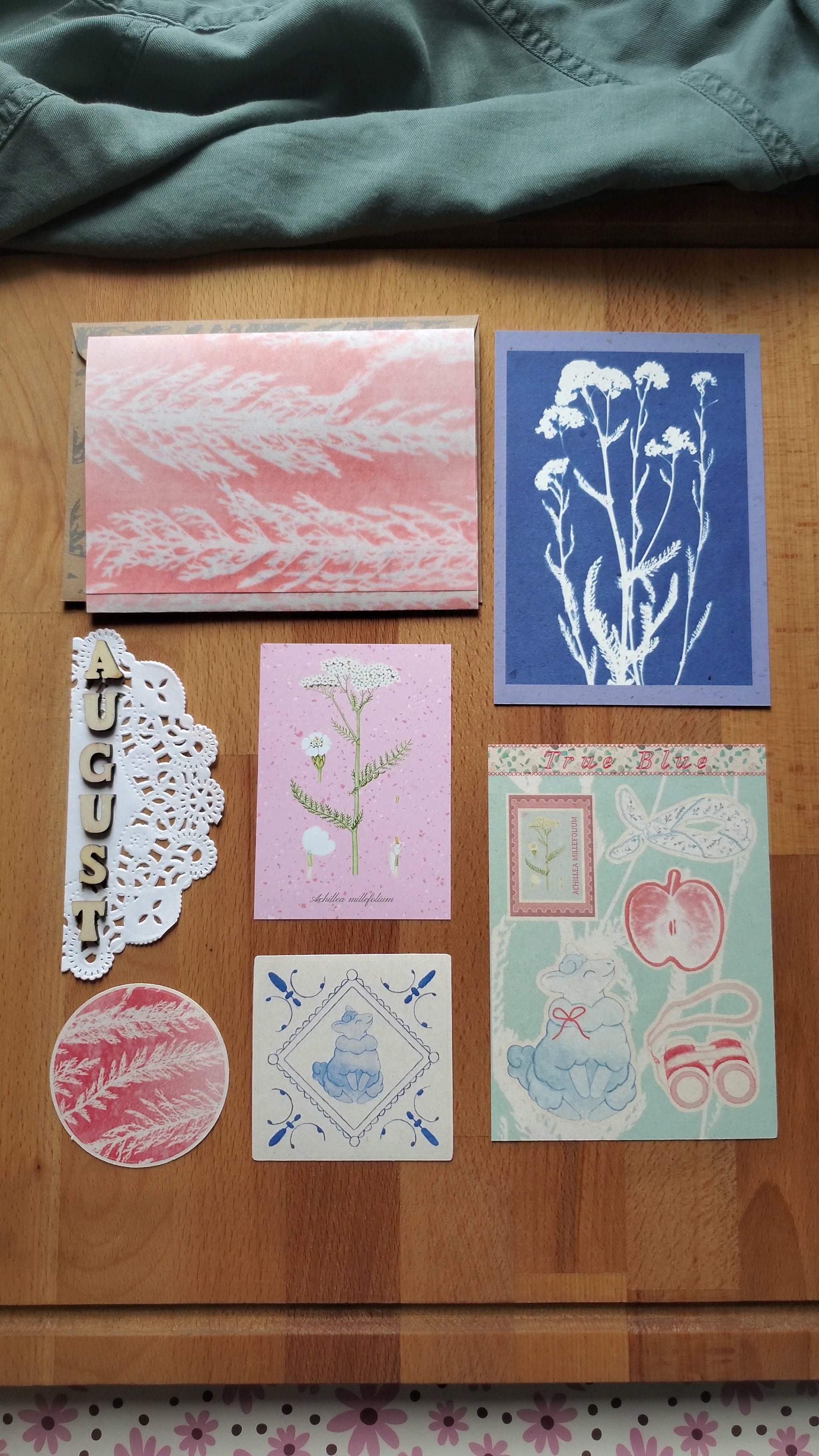 True Blue Print Club — August — Common Yarrow mail-club collection