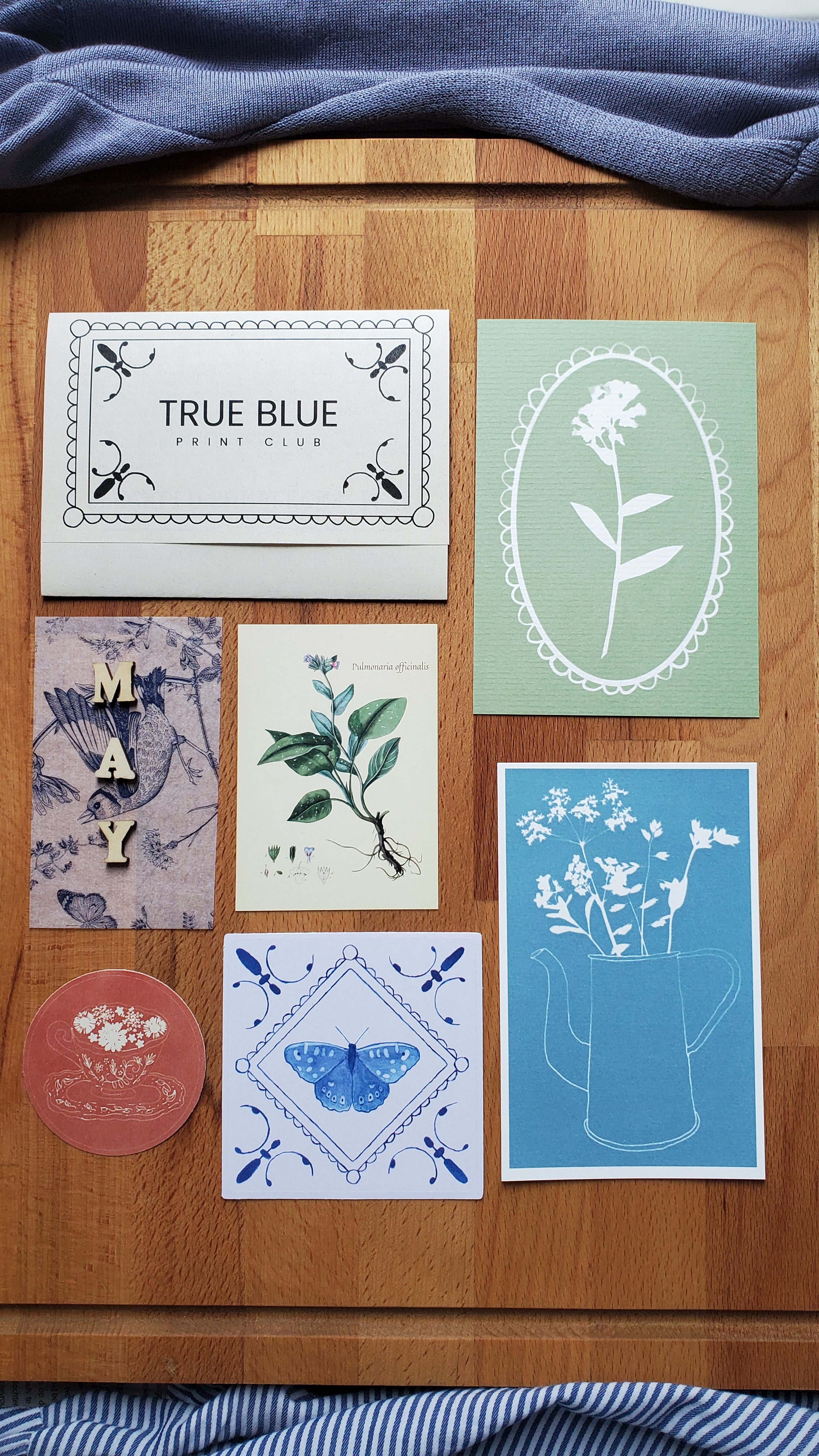 True Blue Print Club — May 2026 Spotted Lungwort full collection