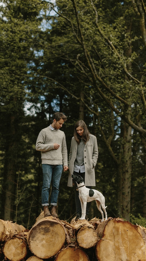 Rebecca and Karl, photographed together outdoors