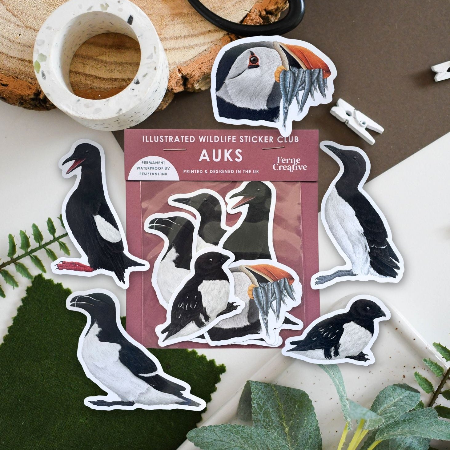 Wildlife Sticker Club — mail club edition artwork and paper goods