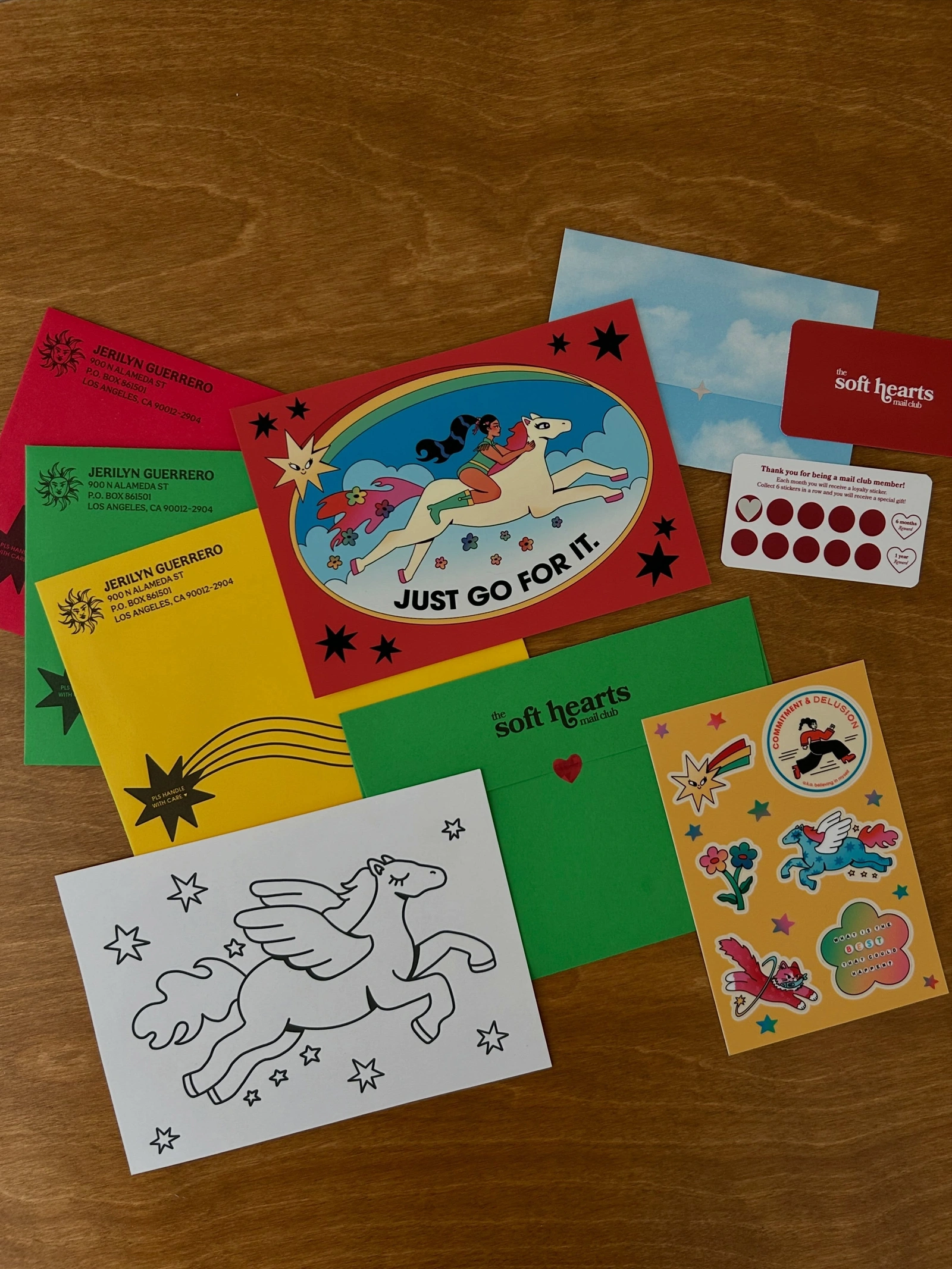 Soft Hearts Mail Club — Just Go for It edition mail-club collection