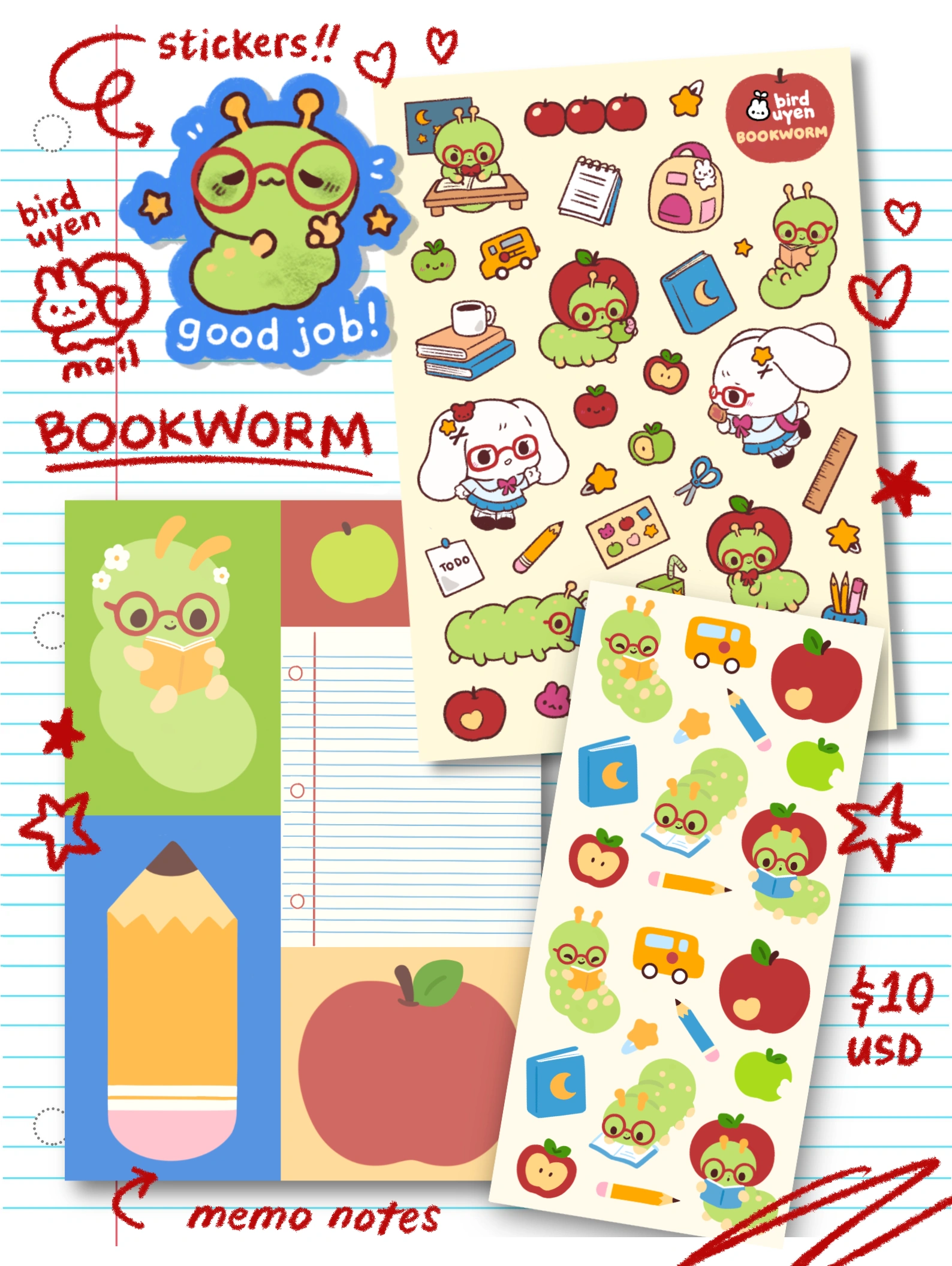 BIRDUYEN Snail Mail Club — Bookworm collection preview