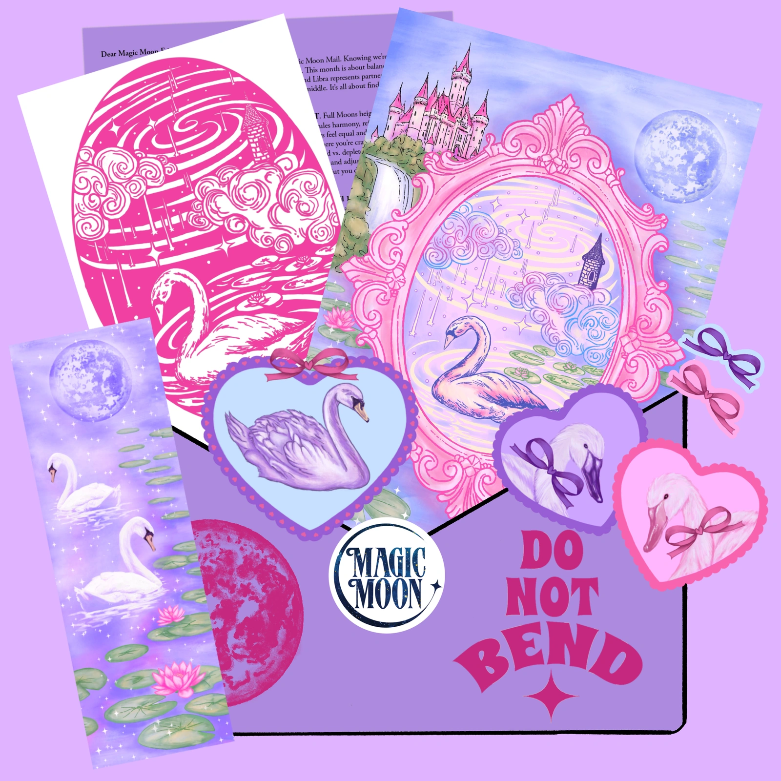 Magic Moon Mail — mail club edition artwork and paper goods