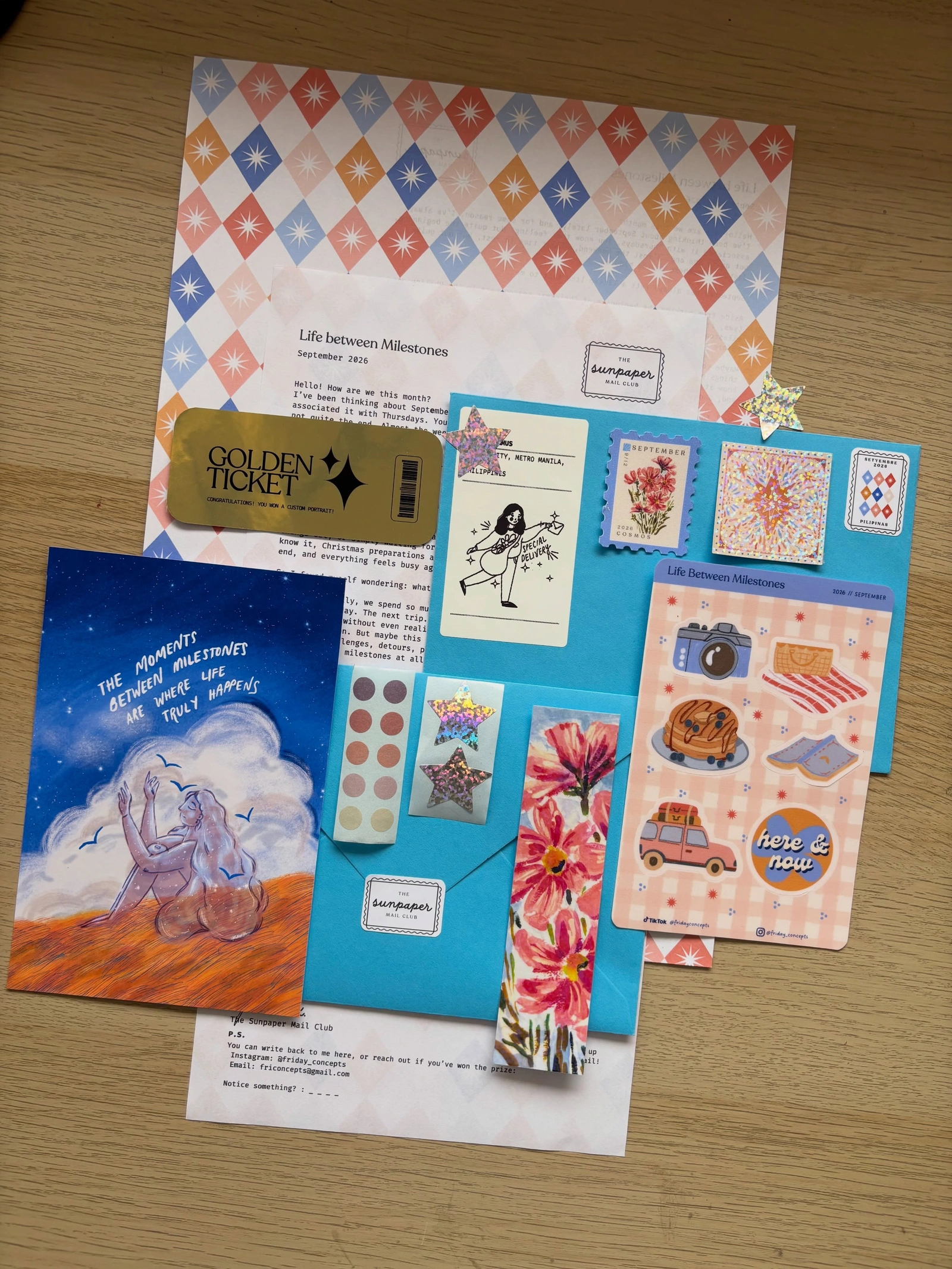 The Sunpaper Mail Club — artwork and mailed paper goods