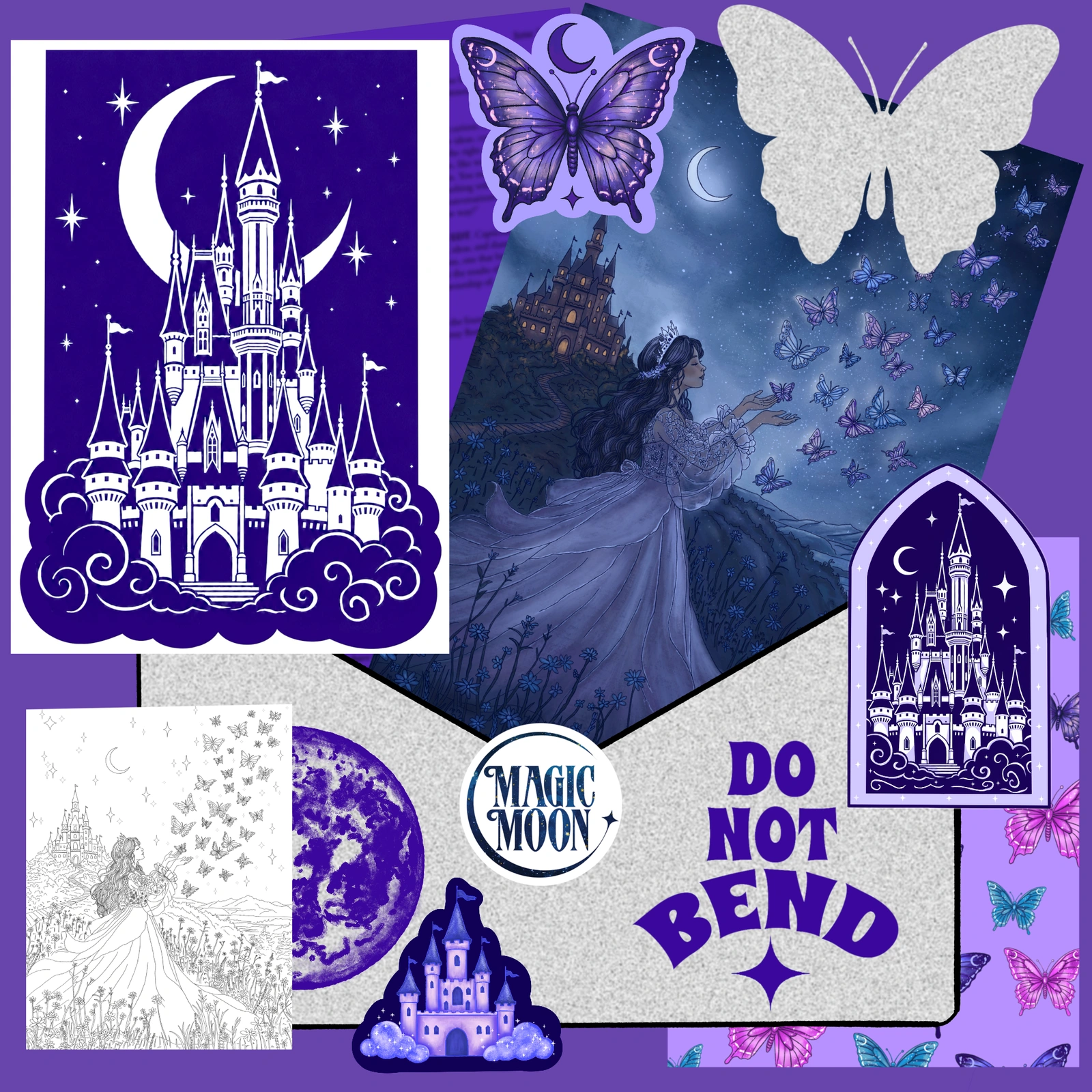 Magic Moon Mail — mail club edition artwork and paper goods