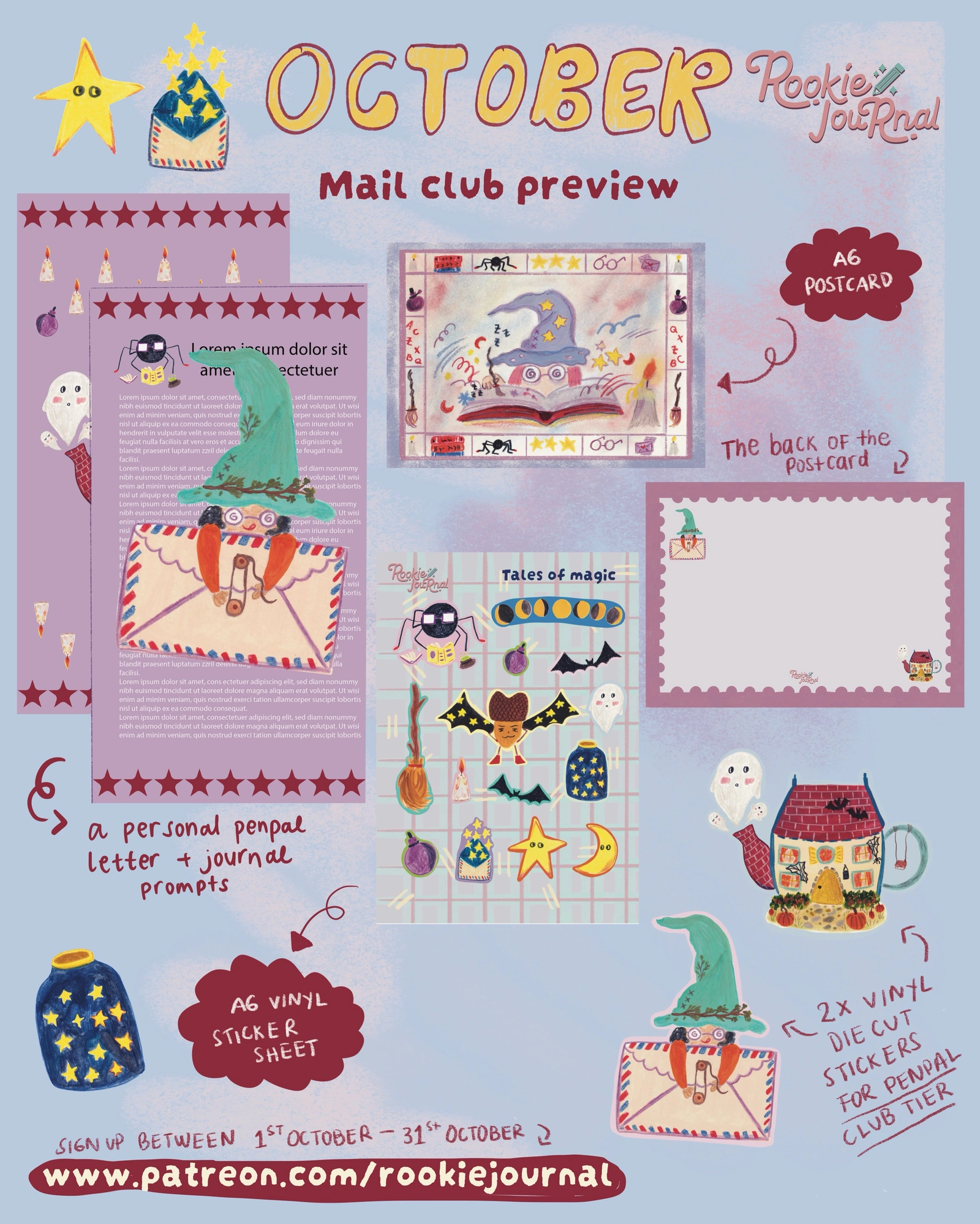 Rookie Journal Mail Club — mail club edition artwork and paper goods