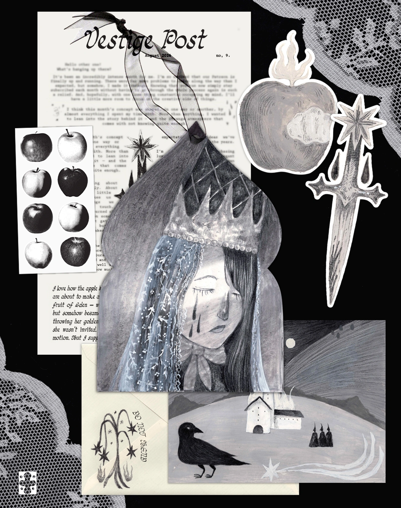 Vestige Post Club — mail club edition artwork and paper goods