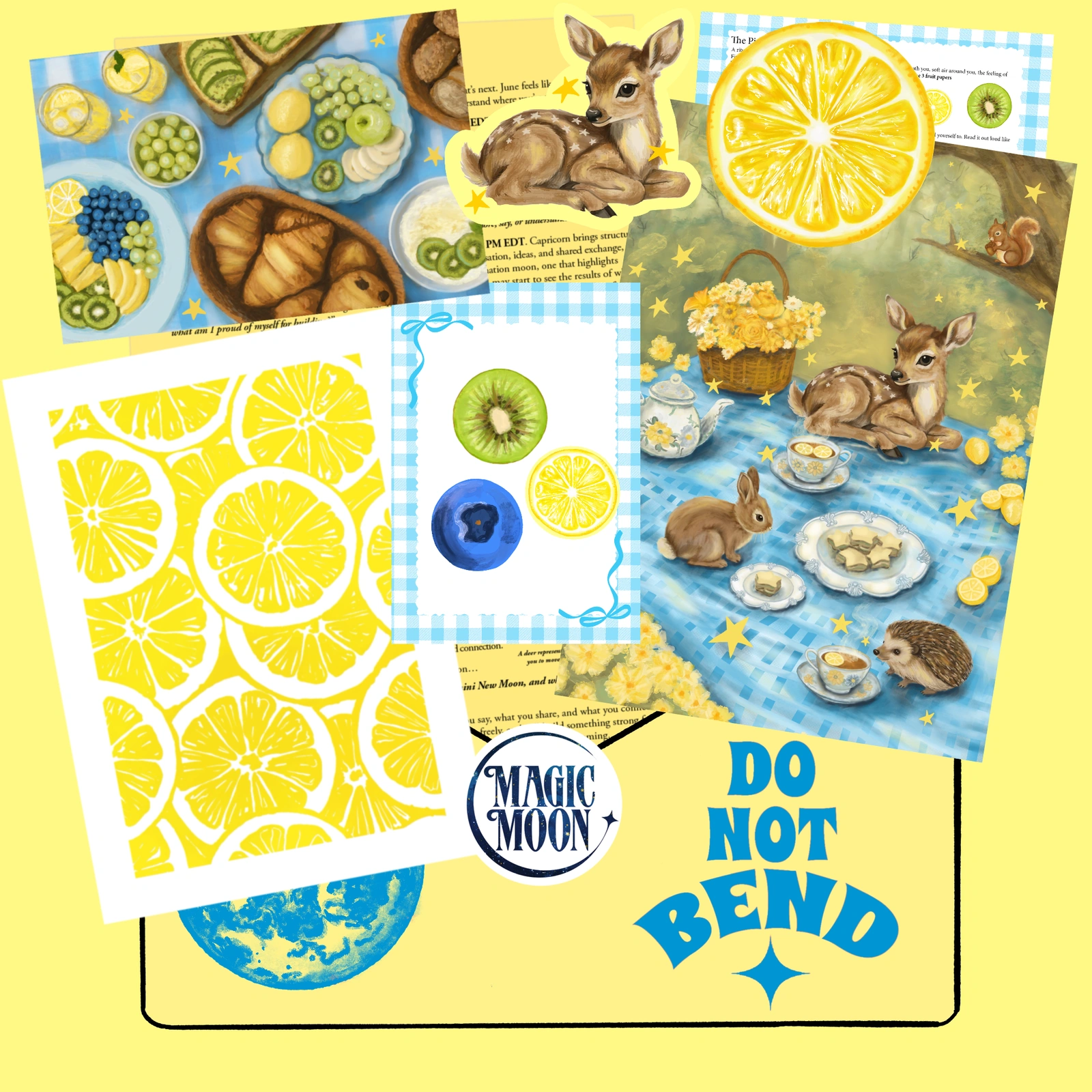 Magic Moon Mail — mail club edition artwork and paper goods