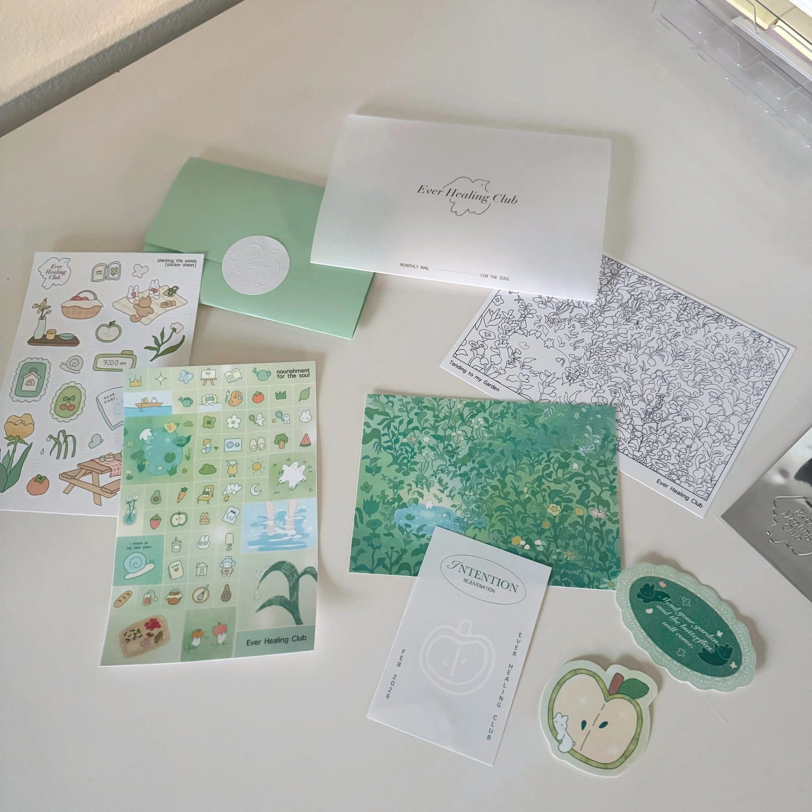 Ever Healing Club: February Signature edition with botanical art and stationery