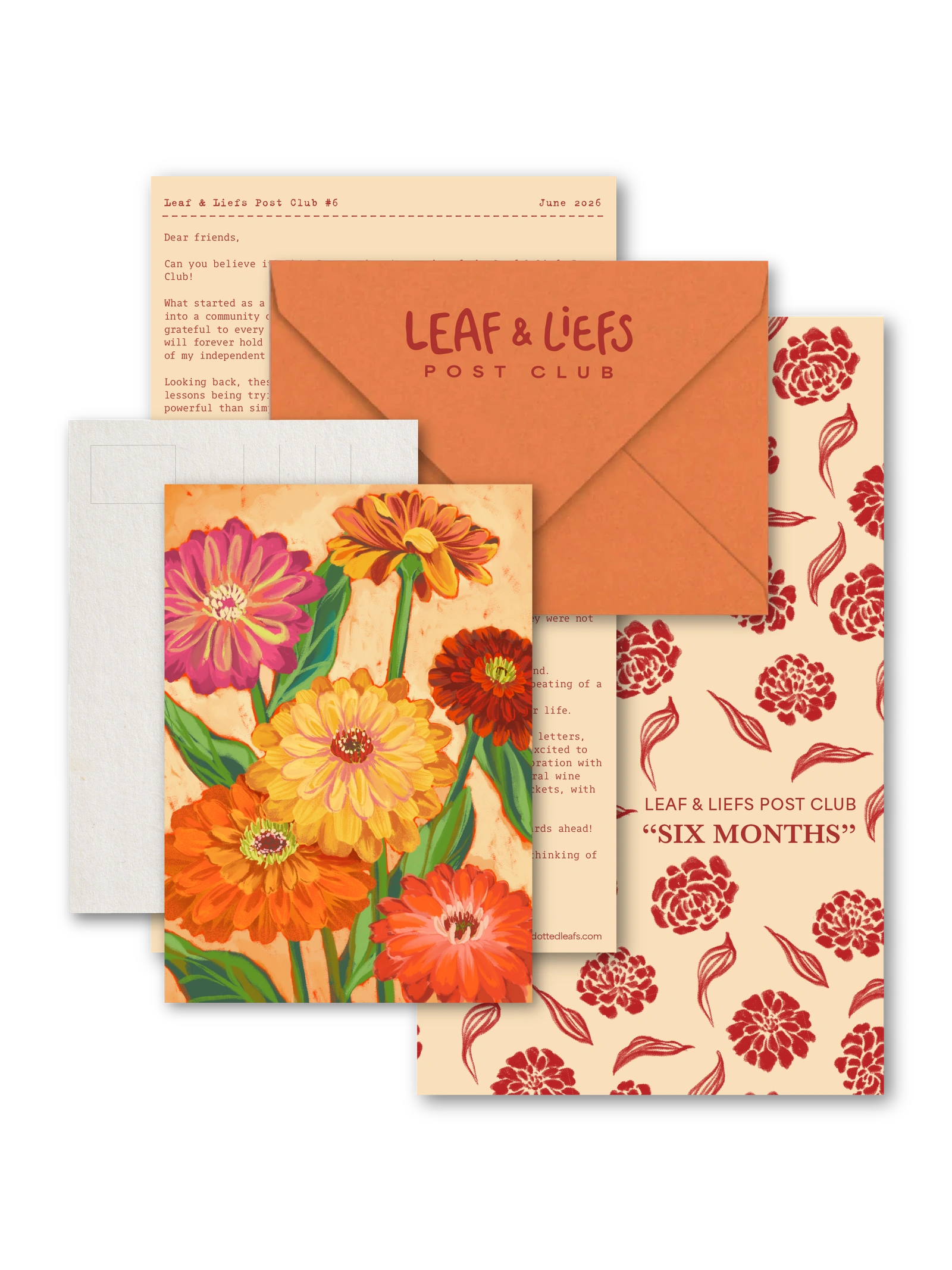 Leaf & Liefs Post Club — June 2026 — Six Months official full-set preview