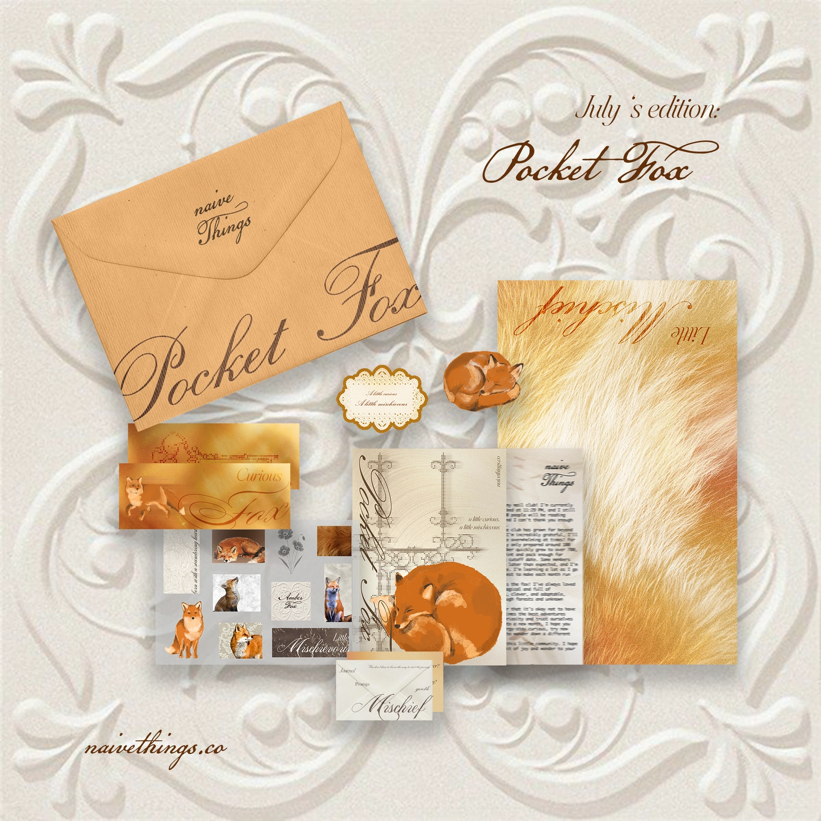 Naive Things Mail Club — mail club edition artwork and paper goods