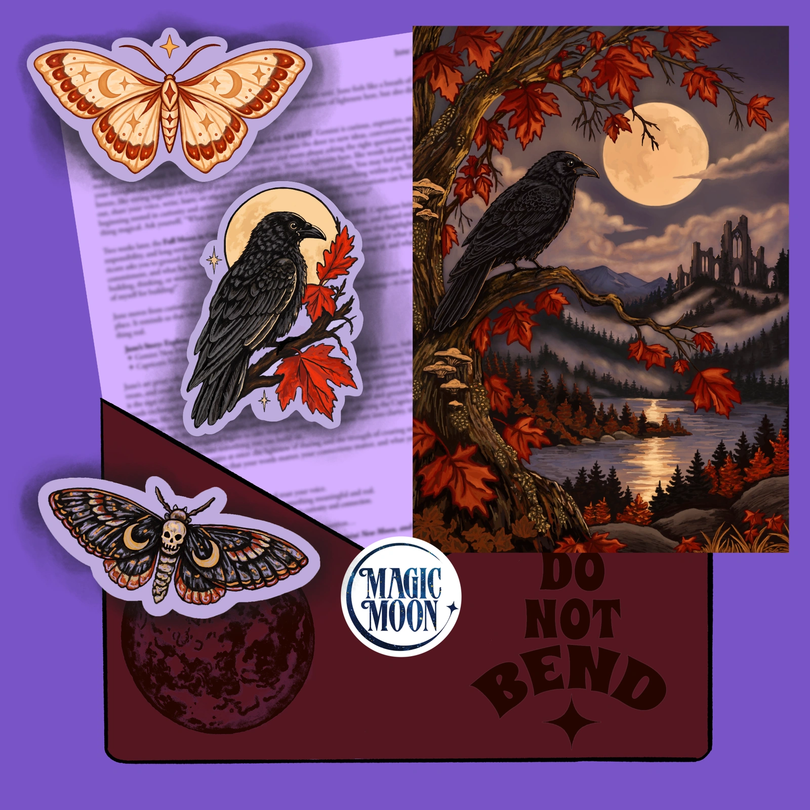 Magic Moon Mail — mail club edition artwork and paper goods