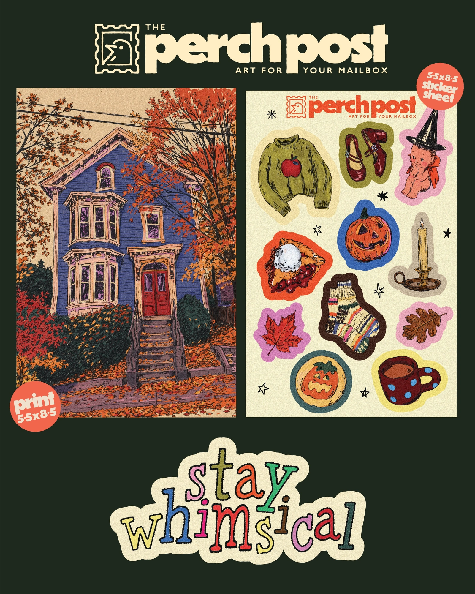 The Perch Post — mail club edition artwork and paper goods