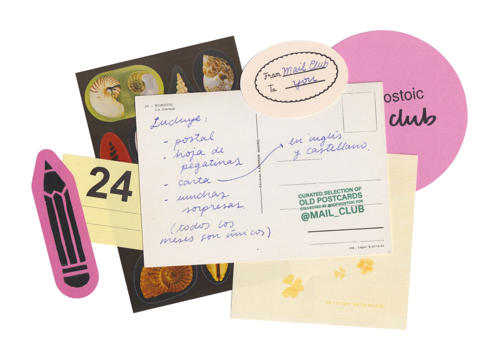 Mail Club — artwork and mailed paper goods