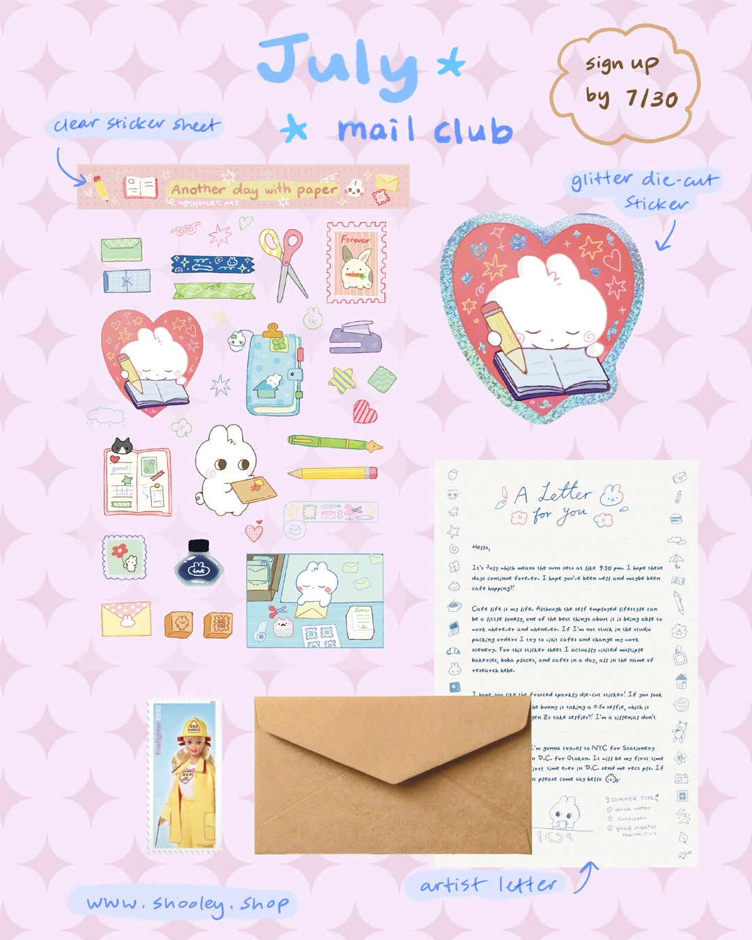Gimme Stickies — July 2026 mail club set preview