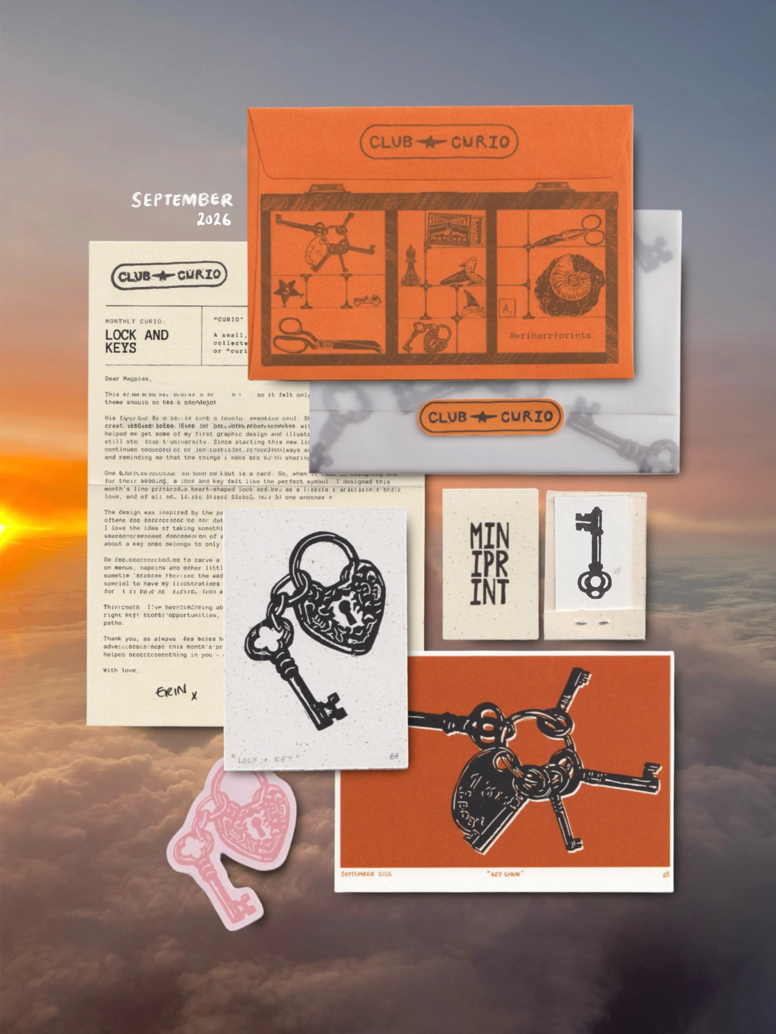 Club Curio — September 2026 Lock and Keys complete mail collection