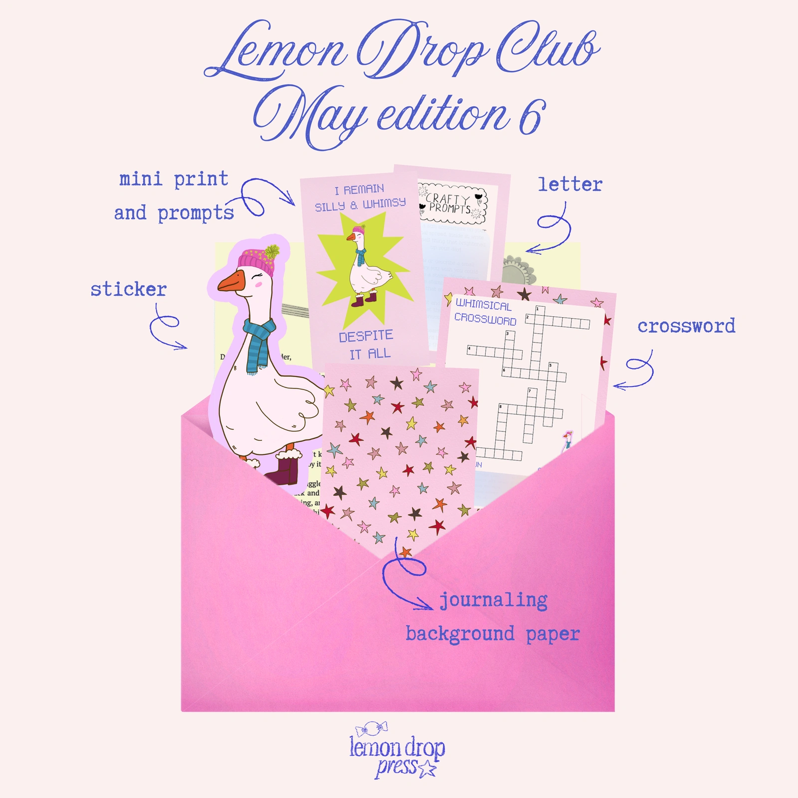 Lemon Drop Club — mail club edition artwork and paper goods