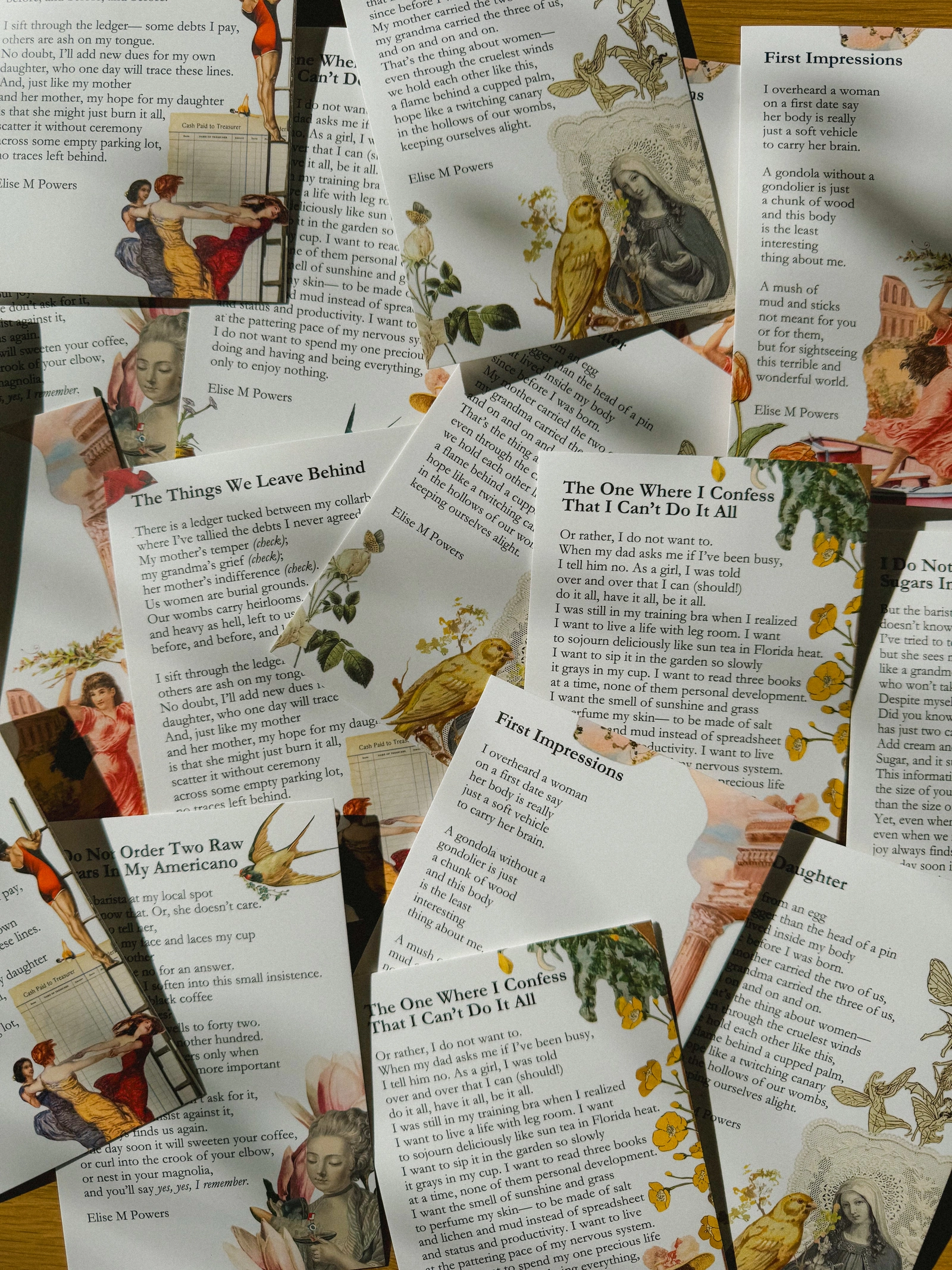 Poem Postcard Club — collage poems from the official launch collection