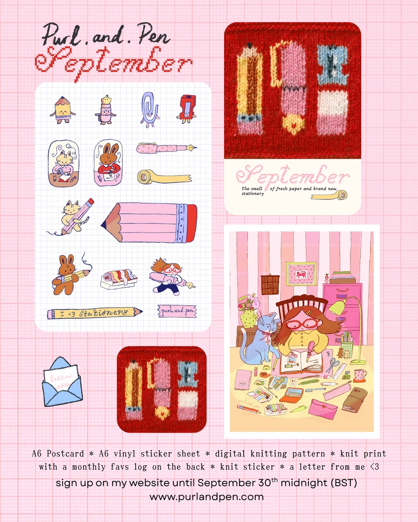 Purl And Pen — September stationery-themed mail composition preview