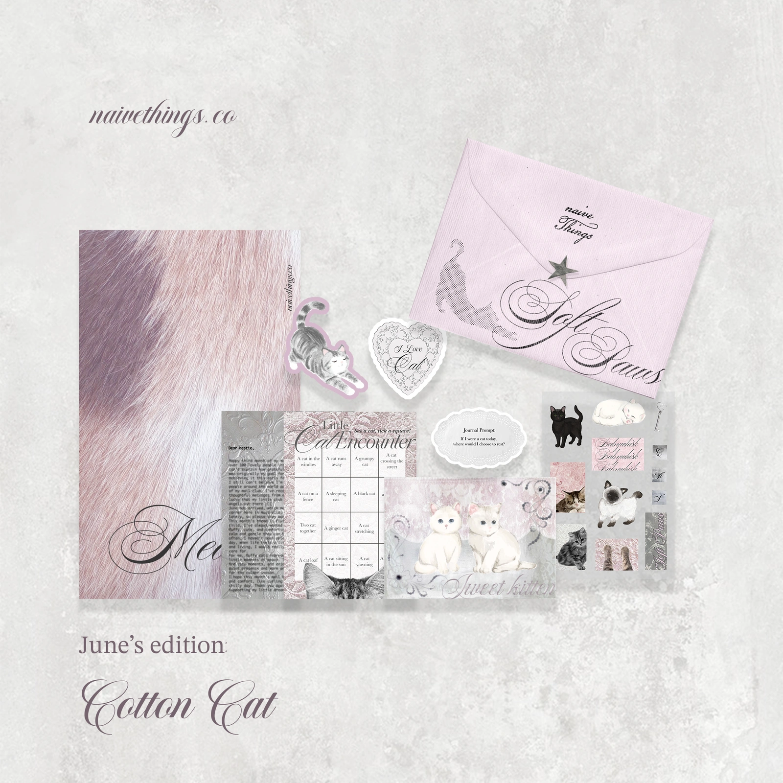 Naive Things Mail Club — mail club edition artwork and paper goods