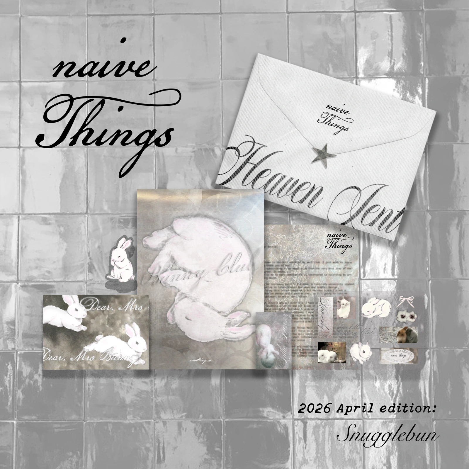 Naive Things Mail Club — mail club edition artwork and paper goods