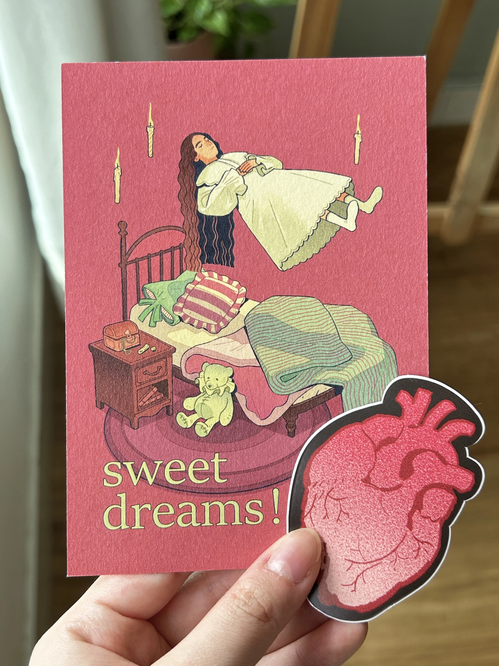 Snail Mail by Pottetto — November 2025 — Sweet dreams postcard and heart sticker